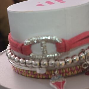 Elegant Pink and Silver Women's Belt